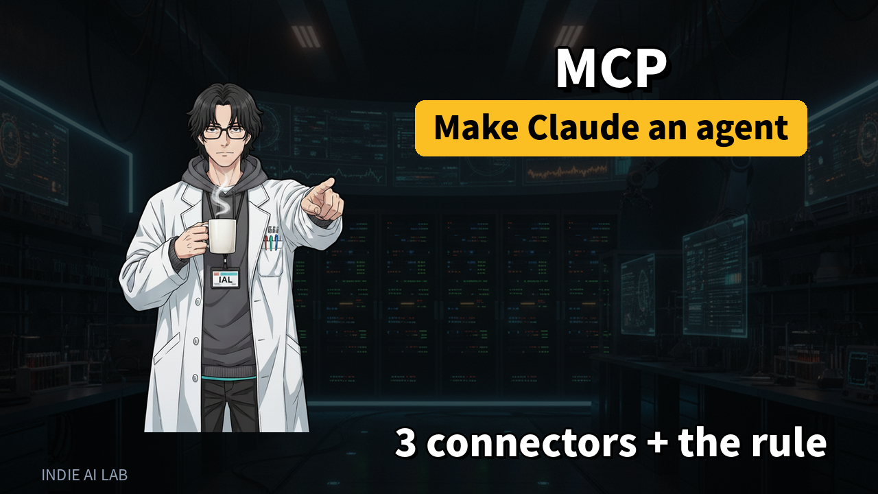 How Claude becomes an agent: 3 MCPs + 1 rule